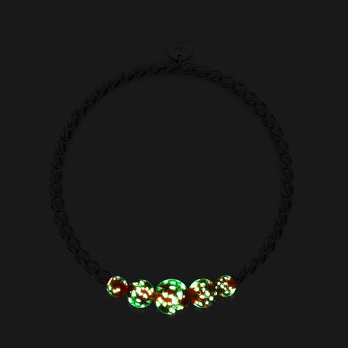 Purpurrot | Silber | Firefly Glas Kaskadenarmband